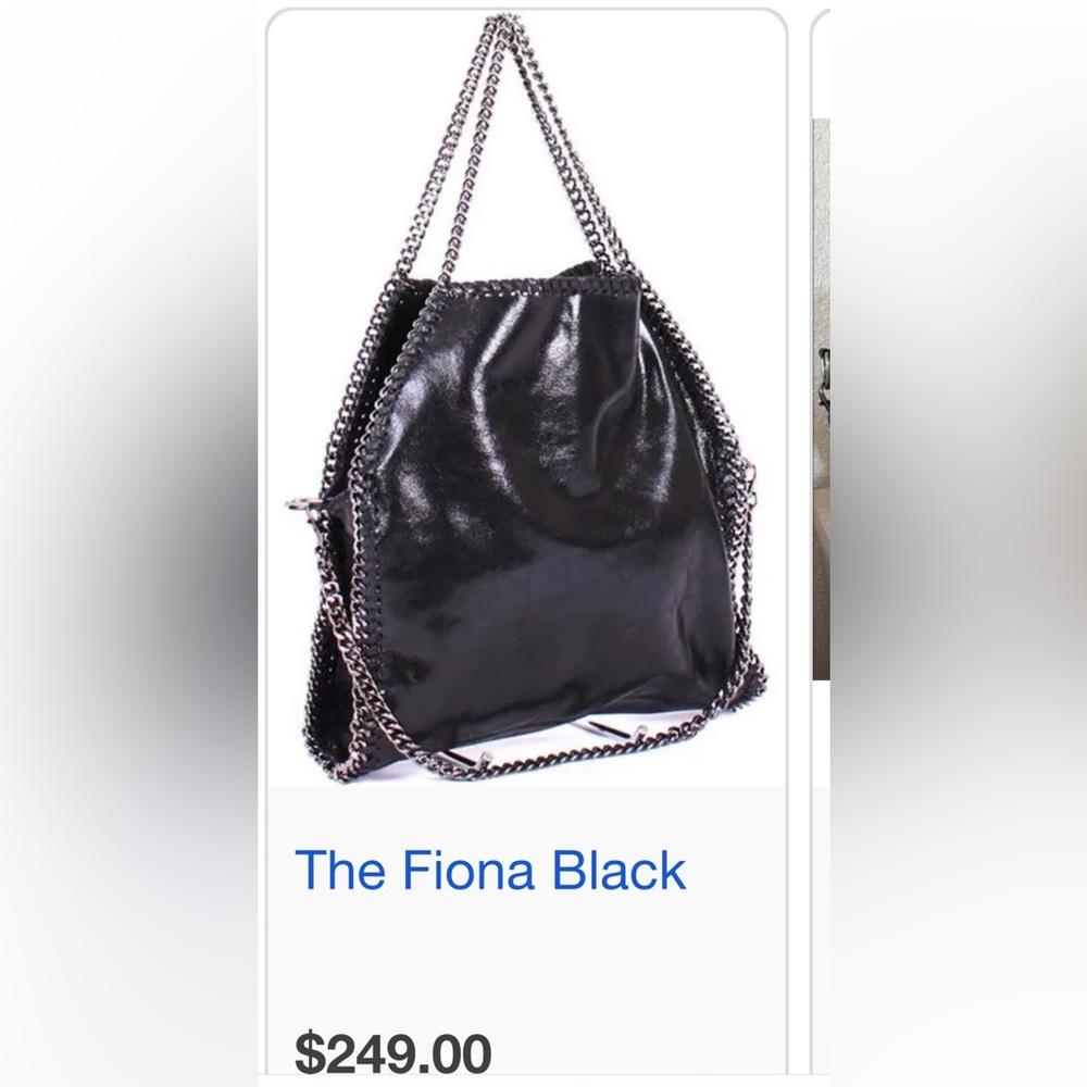 BRAND NEW GIGI MODA black leather chain bag